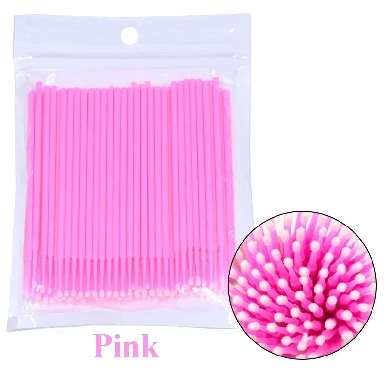 Cleaning Micro Cotton Brush Lash Extension 100Pcs Eyelash Swab Individual Eyelashes Microbrush Beauty Makeup Clean Remover Tools - Image 5