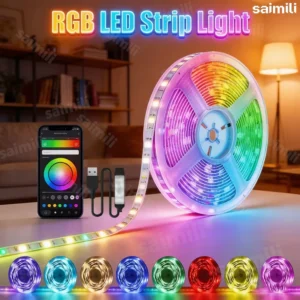 RGB LED Strip Lights 5V USB TV Backlight Music Sync Color Changing LED Lights App Control Game Room Party Decoration