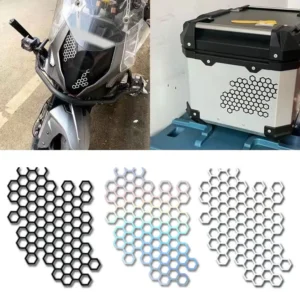 Honeycomb Car Stickers Motorcycle Bike Electric Motorbike Body Decals Fashion Decoration Decor Tuning Headlamp Bumper Stickers