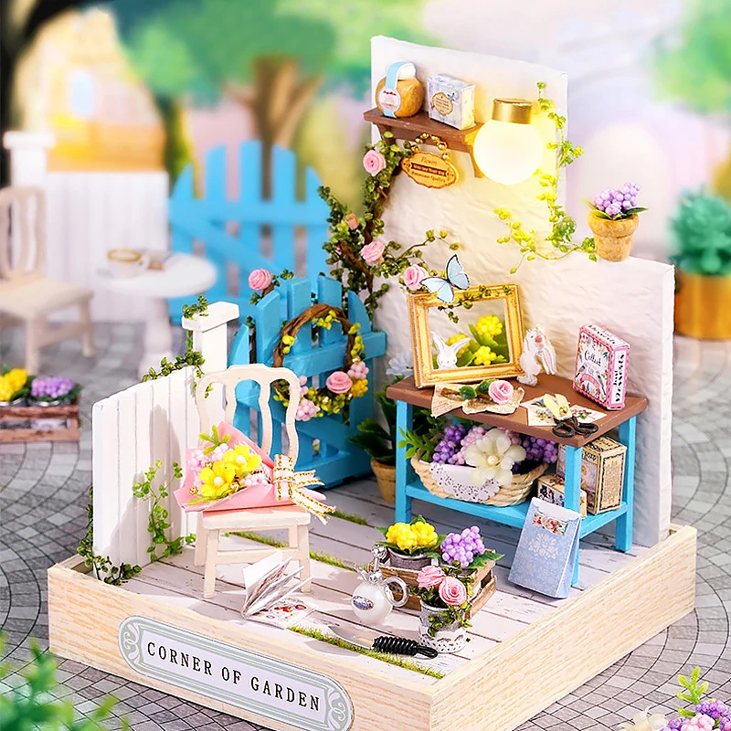 Mini Doll House DIY 3D Puzzle Assembly Building Model Toys Home Bedroom Decoration With Furniture Wooden Craft Gifts DollHouses - Image 5