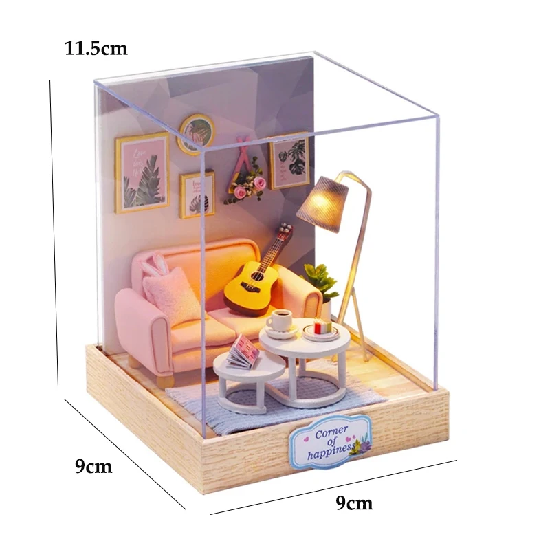 Mini Doll House DIY 3D Puzzle Assembly Building Model Toys Home Bedroom Decoration With Furniture Wooden Craft Gifts DollHouses - Image 14