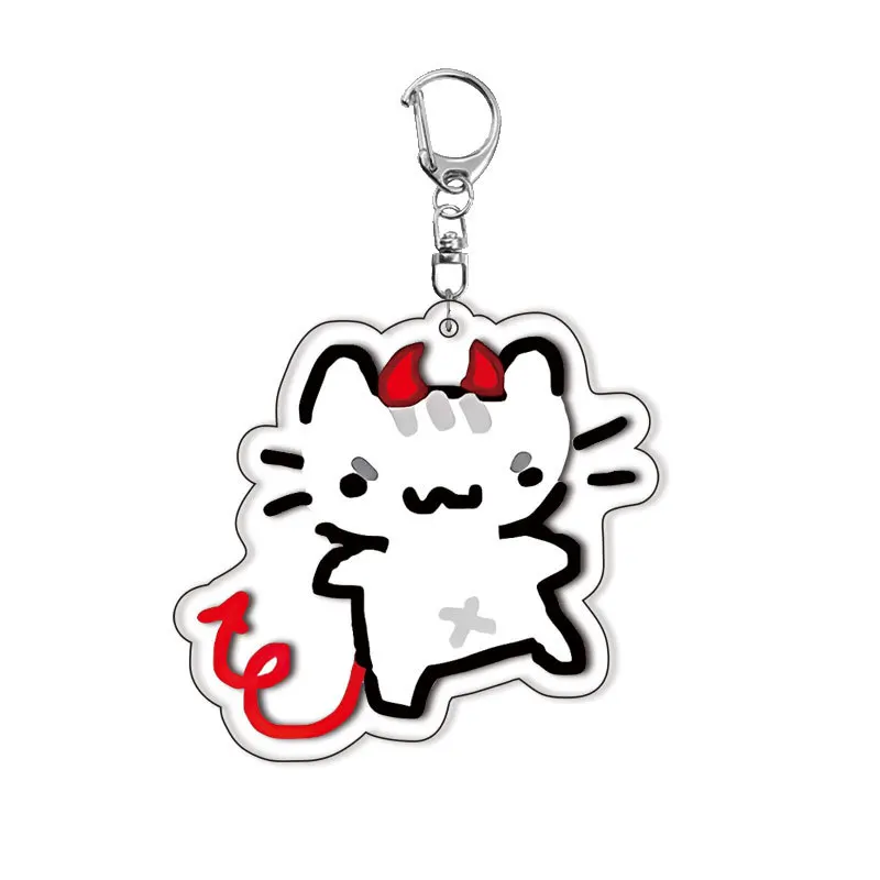 Hot Funny Cat Memes Keychain Student Gift Bag Lanyard Women's Bag Pendant Keychain Cute Things Gift for Best Friends Wholesale - Image 2