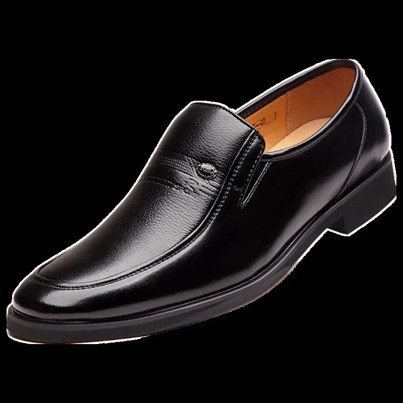 Leather Men Formal Shoes Luxury Brand 2023 Men's Loafers Dress Moccasins Breathable Slip on Black Driving Shoes Plus Size 38-44 - Image 4