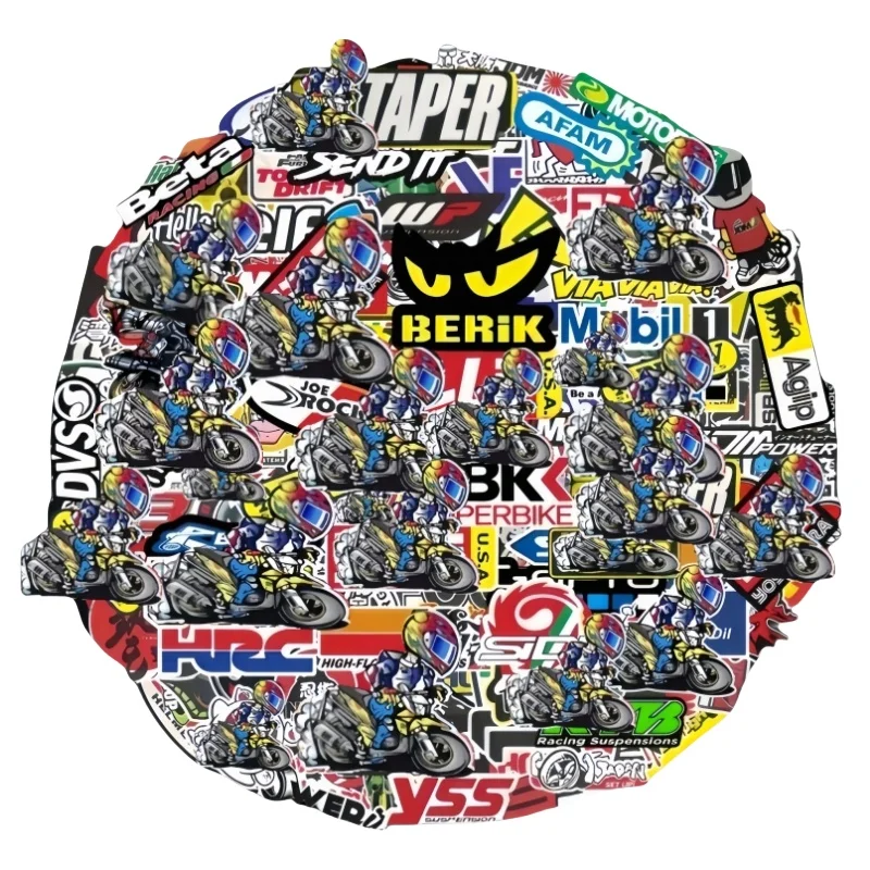 40/80pcs Car Bike Helmet Tank Racing Sponsor Logo Set Motorcycle Stickers Moto For Honda Yamaha Kawasaki Suzuki Motocross Decals - Image 2