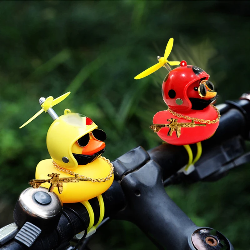Motor Accessories Yellow Duck with Helmet for Bike Without Lights Auto Car Accessories Duck In The Car Car Interior Decoration - Image 6