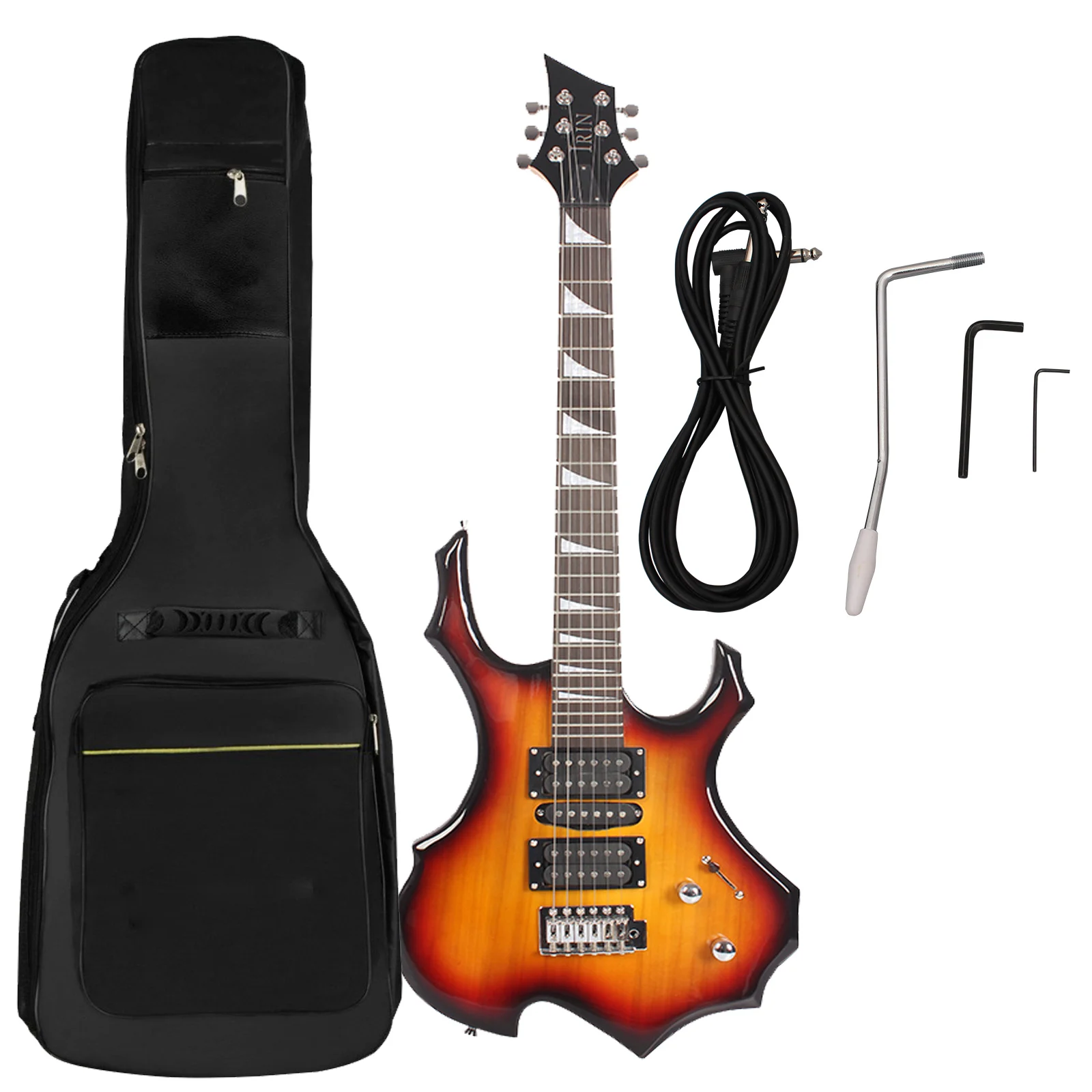 IRIN Electric Guitar 24 Frets 6 Strings Maple Body Multi-color Electric Guitar Guitarra with Bag Wrench Set Guitar Accessories - Image 2