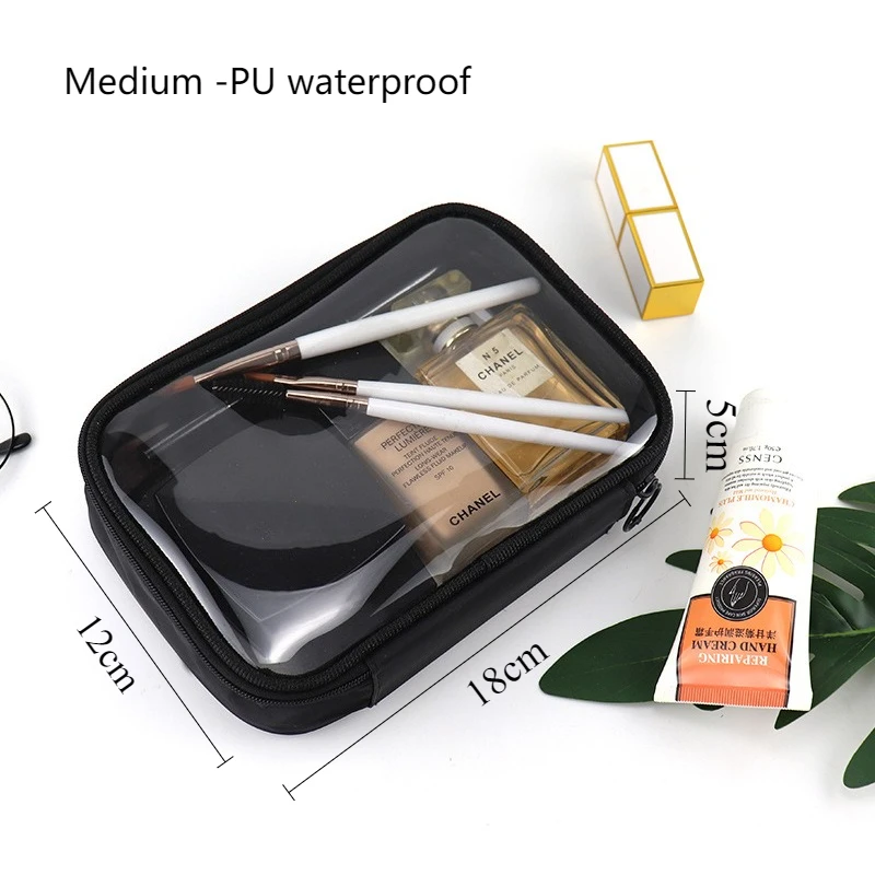 Women Makeup Bag Waterproof Clear PVC Travel Cosmetic Bags Case Travel Make Up Kit Bags for Men Toiletry Brush Organizer Pouch - Image 8
