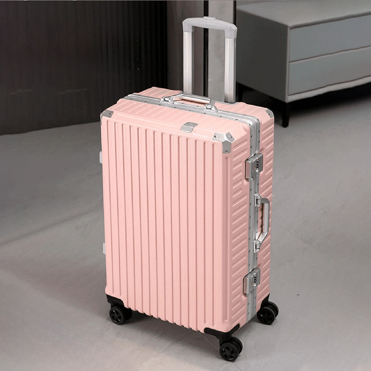 Trolley Luggage 20 24 26 28" Aluminum Frame Rolling Luggage Case USB Travel Suitcase on Wheels Combination Lock Carry on Luggage - Image 14