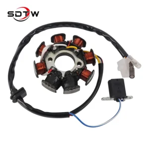 8-pole 4-wire Dual Ignition Magneto Stator for 4 stroke Scooter Moped ATV QUAD Go Kart 139QMB 1P39QMB GY6 50 60 80 cc