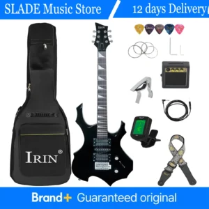 IRIN 6 Strings Electric Guitar 24 Frets Maple Body Electric Guitarra Set with Bag Amp Tuner Strap Picks Guitar Mini Accessories