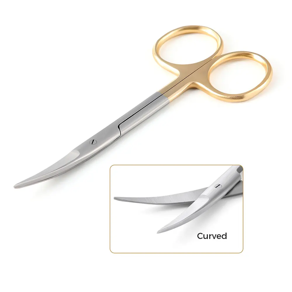 AZDENT Stainless Steel Dental Surgical Scissors Straight/Curved Tip 11.5cm Surgical Forceps Dentist Tools Dentistry Instrument - Image 3