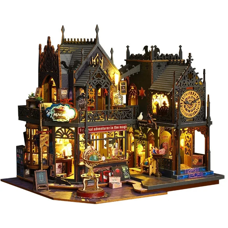 2014 New DIY Big Doll House Wooden Case Miniature Furniture Dollhouse Toys for Children Birthday Gifts - Image 4