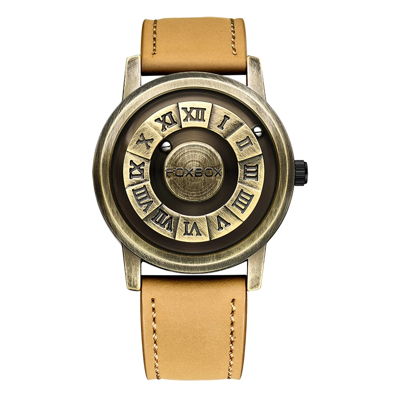 FOXBOX Watch Personalized Fashion Floating Magnetic Pointer Free Ball Bearing Creative Simple Waterproof Quartz Watch for Men - Image 11