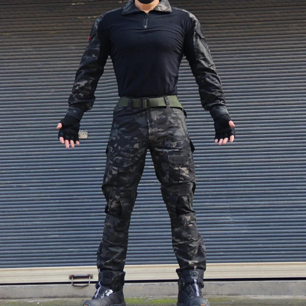 Camo Tactical Uniform Airsoft Ripstop Suit Multi Pocket Suits Hunting Pants Men Trainning Shirts Airsoft Paintball Clothes Sets - Image 2