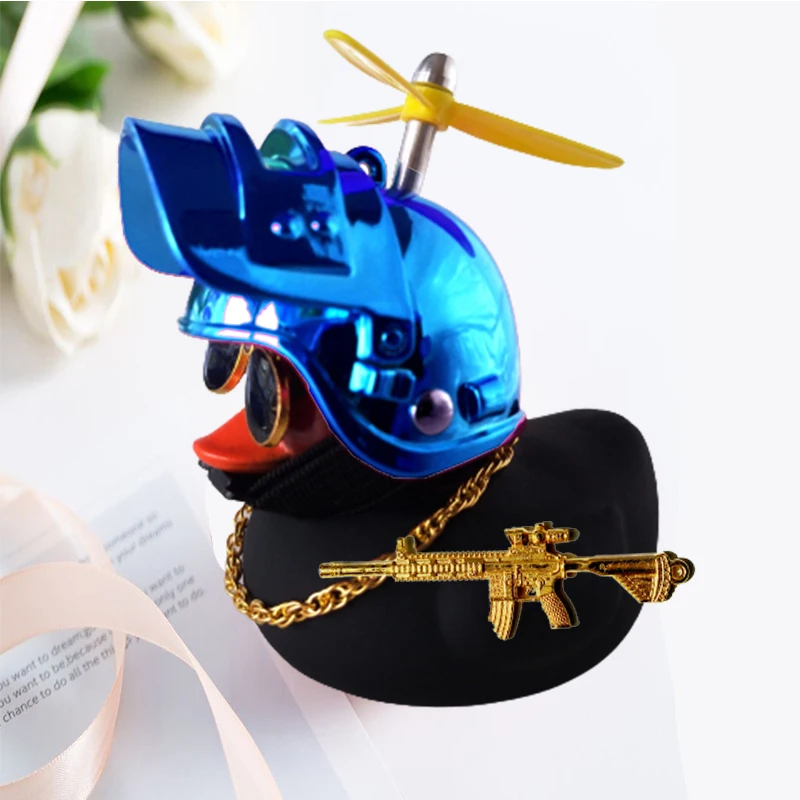 Motor Accessories Yellow Duck with Helmet for Bike Without Lights Auto Car Accessories Duck In The Car Car Interior Decoration - Image 19