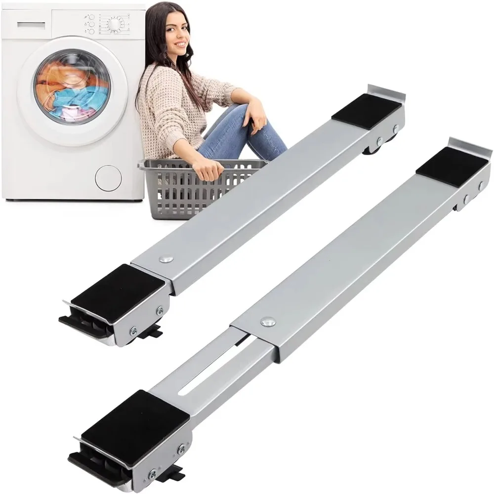 2PCS Set Refrigerator Washing Machine Base Holder 24 Universal Wheels Strong Load Adjustable Furniture Moving Tools - Image 2