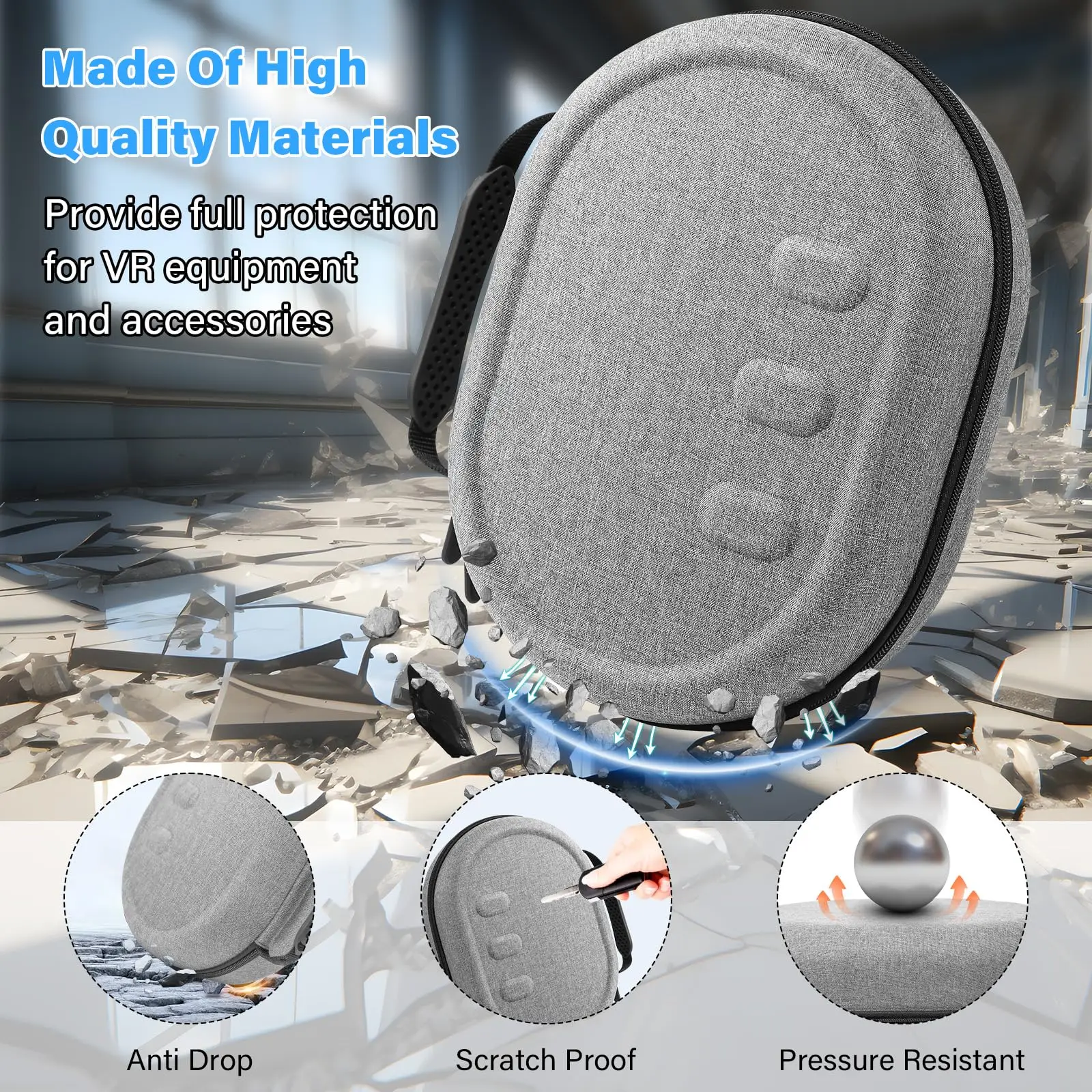 Hard Carrying Case Compatible with Oculus/Meta Quest 3, Suitable for Travel Portable Protection Accessories for Oculus Quest 3 - Image 3