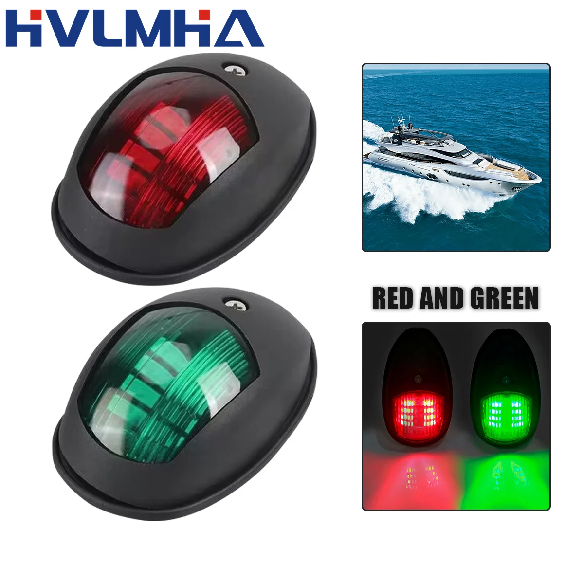 10-30V LED Navigation Light Signal Warning Waterproof Lamp Starboard Port Side Indicator For Marine Boat Yacht Truck Trailer Van - Image 7