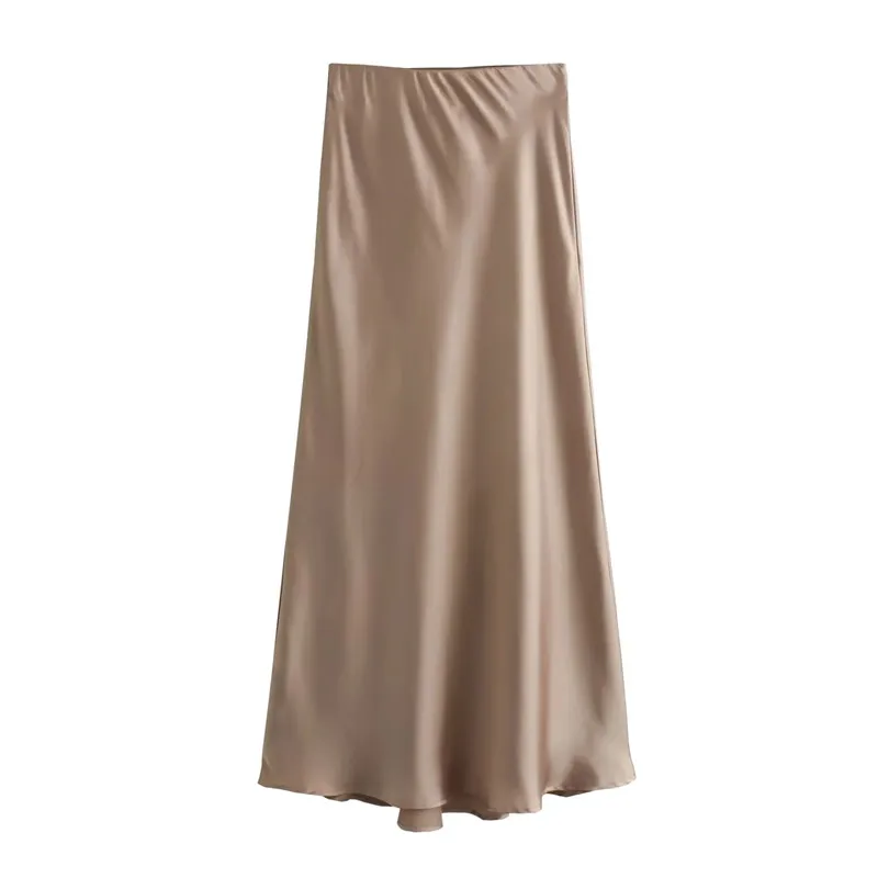 MUJER Woman 2026 Satin Skirt Women High Waist Long Skirts For Women Summer Black Midi Skirt Woman Office Elegant Women's Skirts - Image 5
