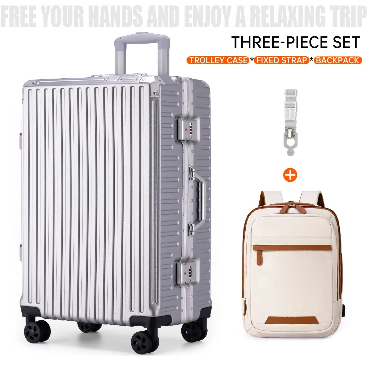 Trolley Luggage 20 24 26 28" Aluminum Frame Rolling Luggage Case USB Travel Suitcase on Wheels Combination Lock Carry on Luggage - Image 25