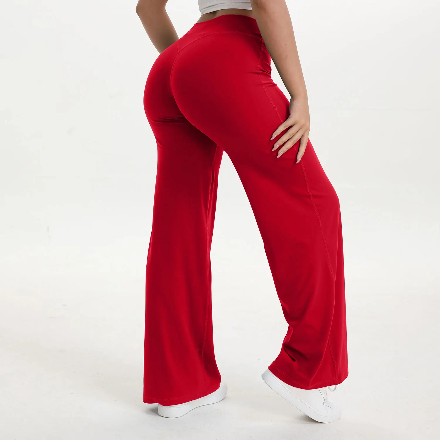 NCLAGEN SoftMotion Straight Leg Bottoms Women's Mid-Waist Yoga Pants GYM Leggings Naked Feel Pilates Running Sports Trousers - Image 17