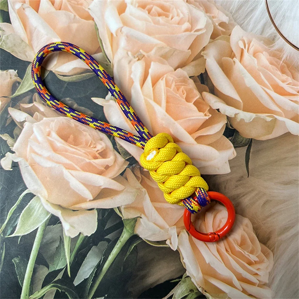 Colorful Braided Lanyard Keychain Unisex Anti-Lost Wrist Strap Paracord With Key Ring For Phone Camera U Disk Bottle Accessories - Image 15