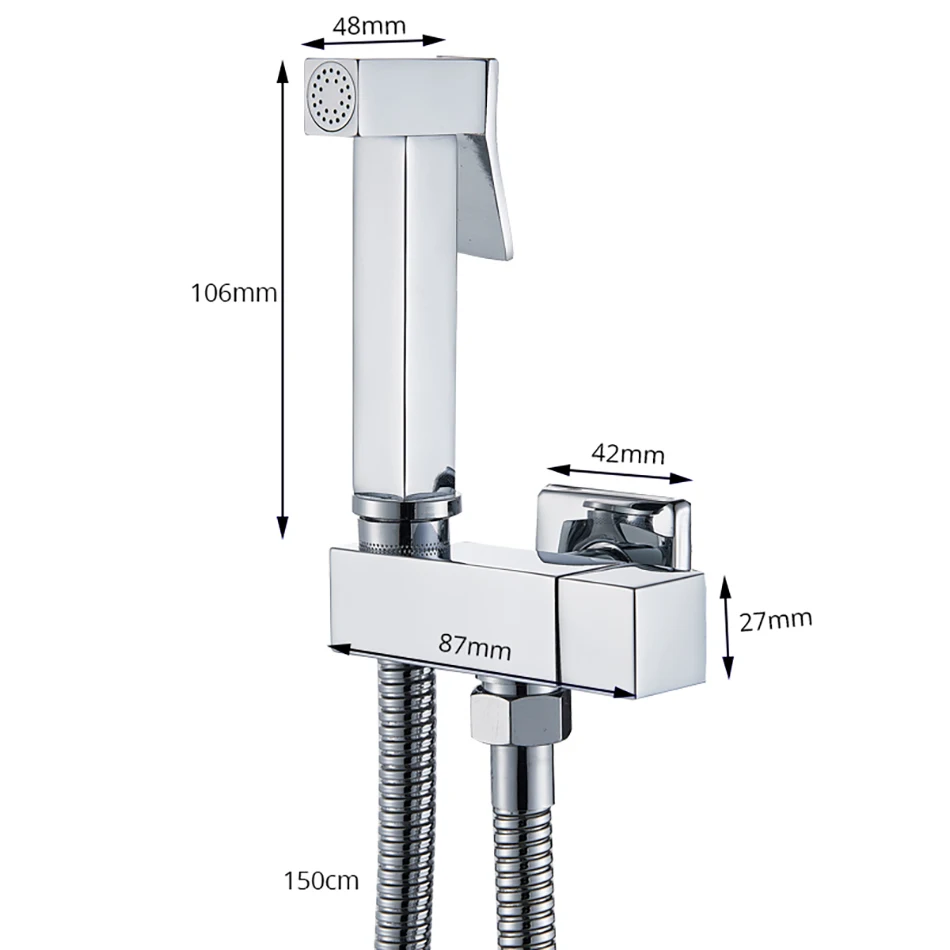 Uythner Bathroom Bidet Faucet Brass Tap Washer Mixer Single Cold Water Shower Sprayer Head Tap Toilet Faucets Toilet Handle Jet - Image 6