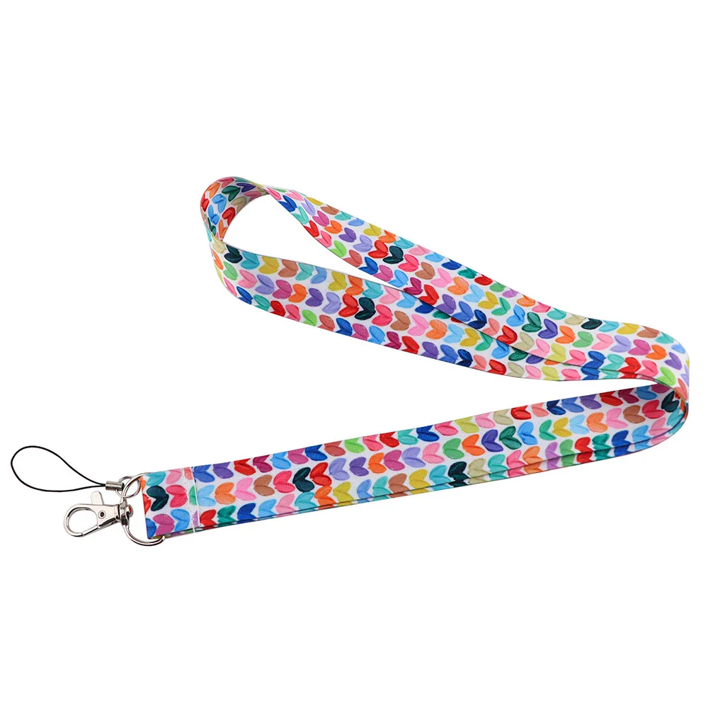 Colorful Cute Heart Neck Teacher Lanyard for Keys Keychain Badge Holder ID Credit Card Pass Key Ring Neck Straps Nurse Gift - Image 4