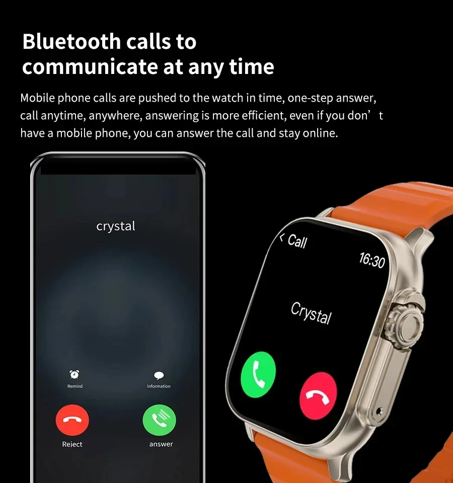 LAXASFIT Smartwatch Bluetooth Talk Smartwatch Message Alert Heart Rate Monitor Sports Watch for Android IOS Men Women - Image 5