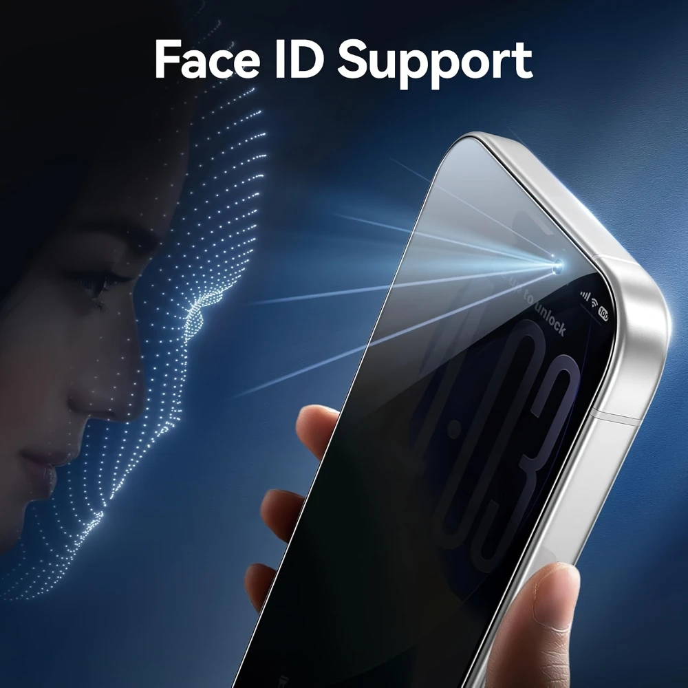 NNBILI Privacy Screen Protector For iPhone 17 Pro Max Anti-Spy Glass For iPhone 16 15 14 13 12 11 Pro Max Privacy Film iPhone 17 - Image 3