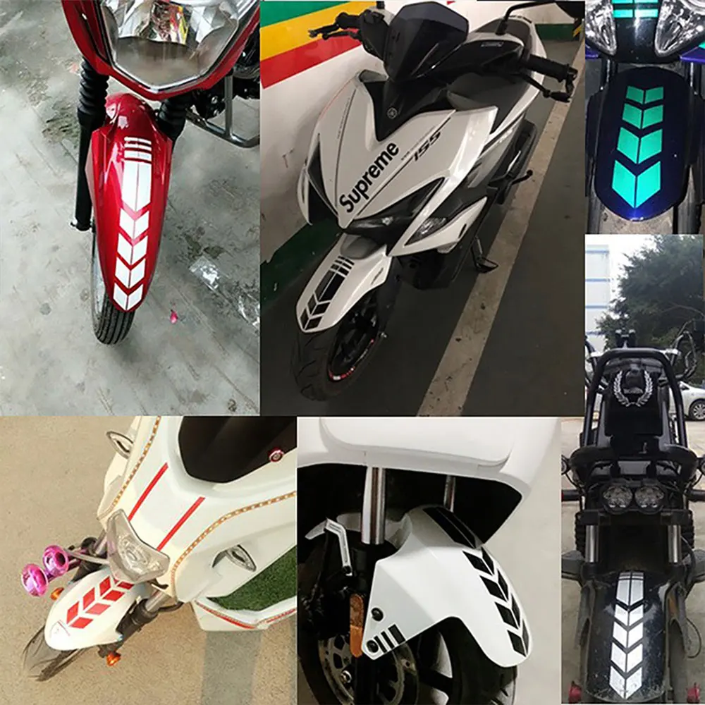 Motorcycle Arrow Stripe Stickers Fender Paste Universal Waterproof Oilproof Reflective Motorbike Tape Decal Moto Accessories - Image 5