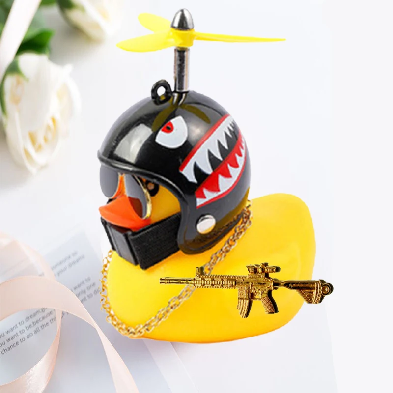 Motor Accessories Yellow Duck with Helmet for Bike Without Lights Auto Car Accessories Duck In The Car Car Interior Decoration - Image 15