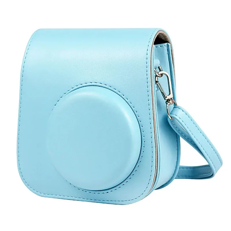 For Fujifilm Film Camera Bag for Instax Mini 11 9 8 Camera Case PU Leather Soft Silicone Cover Bag with Shoulder Strap - Image 10