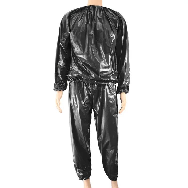 1Set Sauna Top Pants Suit for Weight Loss Waterproof Windproof Sweat Tracksuit Elastic Openings Fat Burning Sports Fitness - Image 7