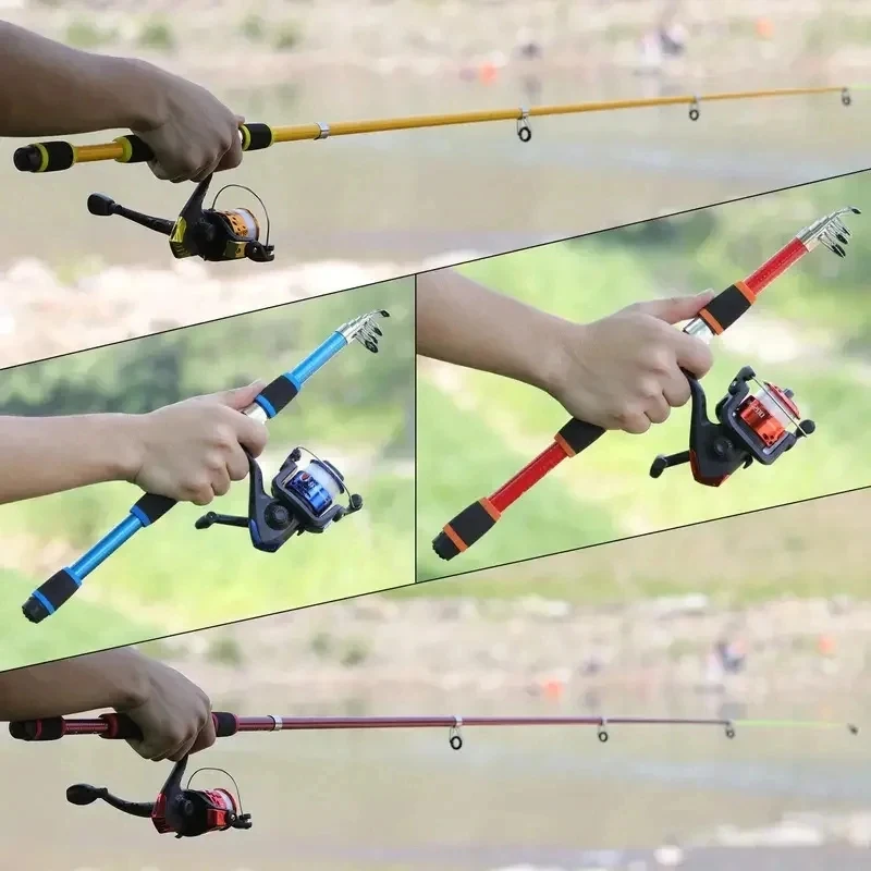 Fishing Pole Set Full Kits With Telescopic Fishing Rod And Spinning Reel Baits Hooks Travel Pole Set - Image 3