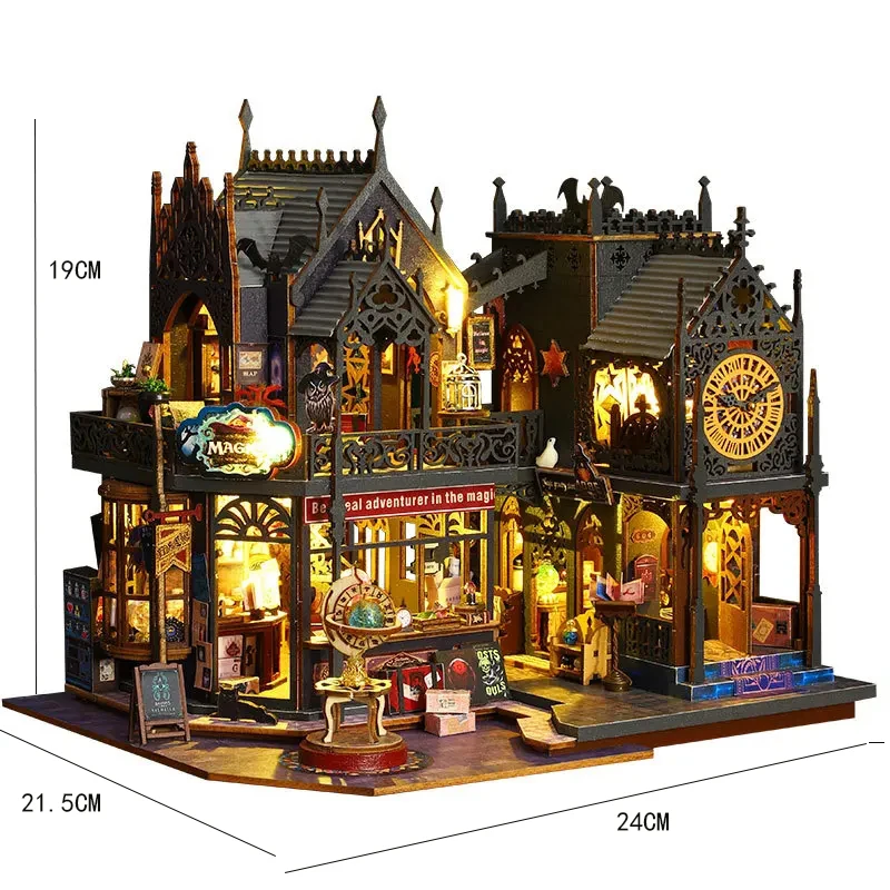 2014 New DIY Big Doll House Wooden Case Miniature Furniture Dollhouse Toys for Children Birthday Gifts - Image 2