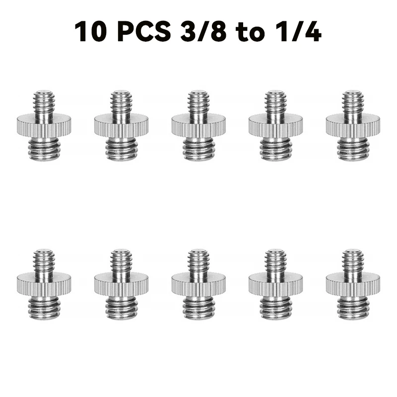 1/4 Inch to 1/4 3/8 Inch Male Camera Screw Mount Adapter Tripod Screw Adapter Female Thread for Camera Tripod Monopod Ring Light - Image 9