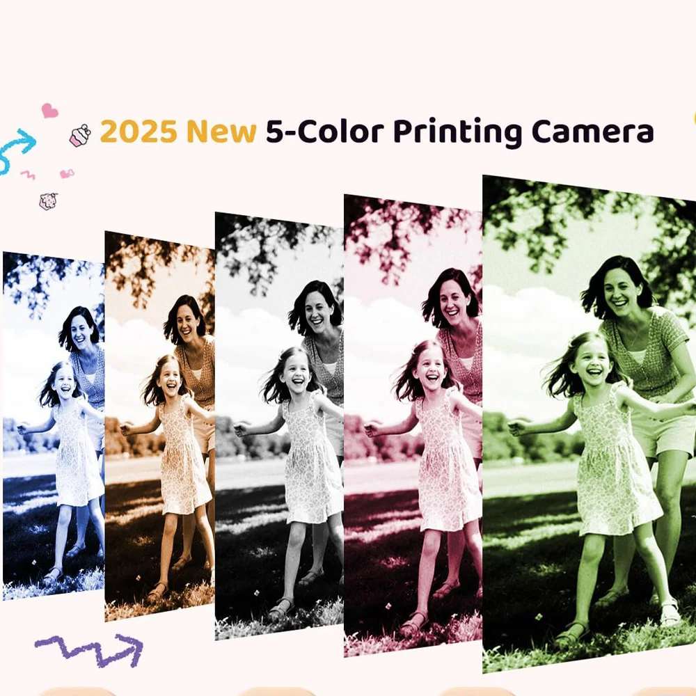 Color Printing Camera Kids Instant Camera 32GB 1080P Thermal Print Digital Camera Print Photo Video Games Music Children Gift - Image 3