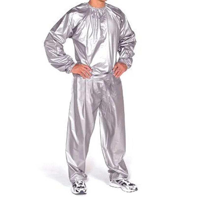 1Set Sauna Top Pants Suit for Weight Loss Waterproof Windproof Sweat Tracksuit Elastic Openings Fat Burning Sports Fitness - Image 8