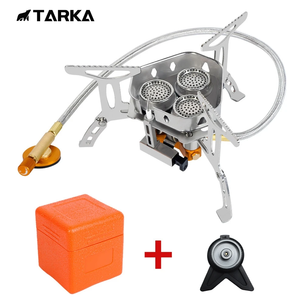 TARKA 3 Heads Gas Stove Tourist Camping Burners Folding Backpacking Furnace 5800W Outdoor Hiking Picnic BBQ Cooking Equipment - Image 8