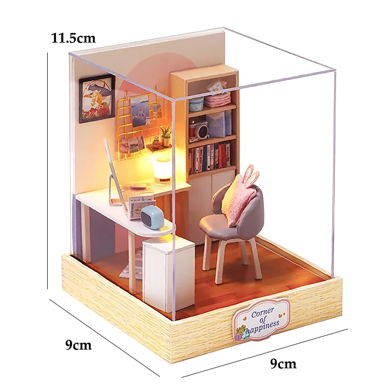 Mini Doll House DIY 3D Puzzle Assembly Building Model Toys Home Bedroom Decoration With Furniture Wooden Craft Gifts DollHouses - Image 17