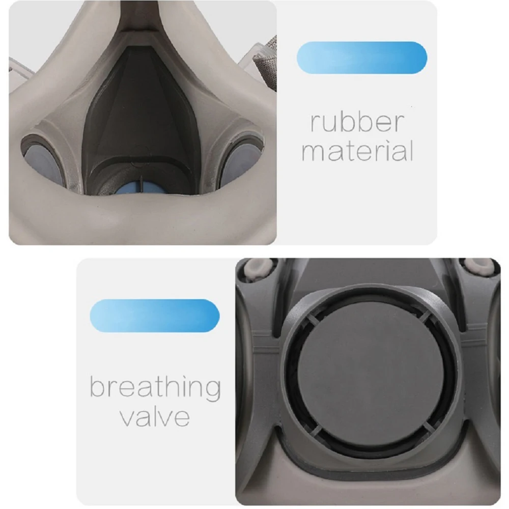 6200 Dust Mask Half Face With 503 5N11 Particle Filters Goggles Set For Industrial Labor Dust Paint Spray Decoration Grinding - Image 6