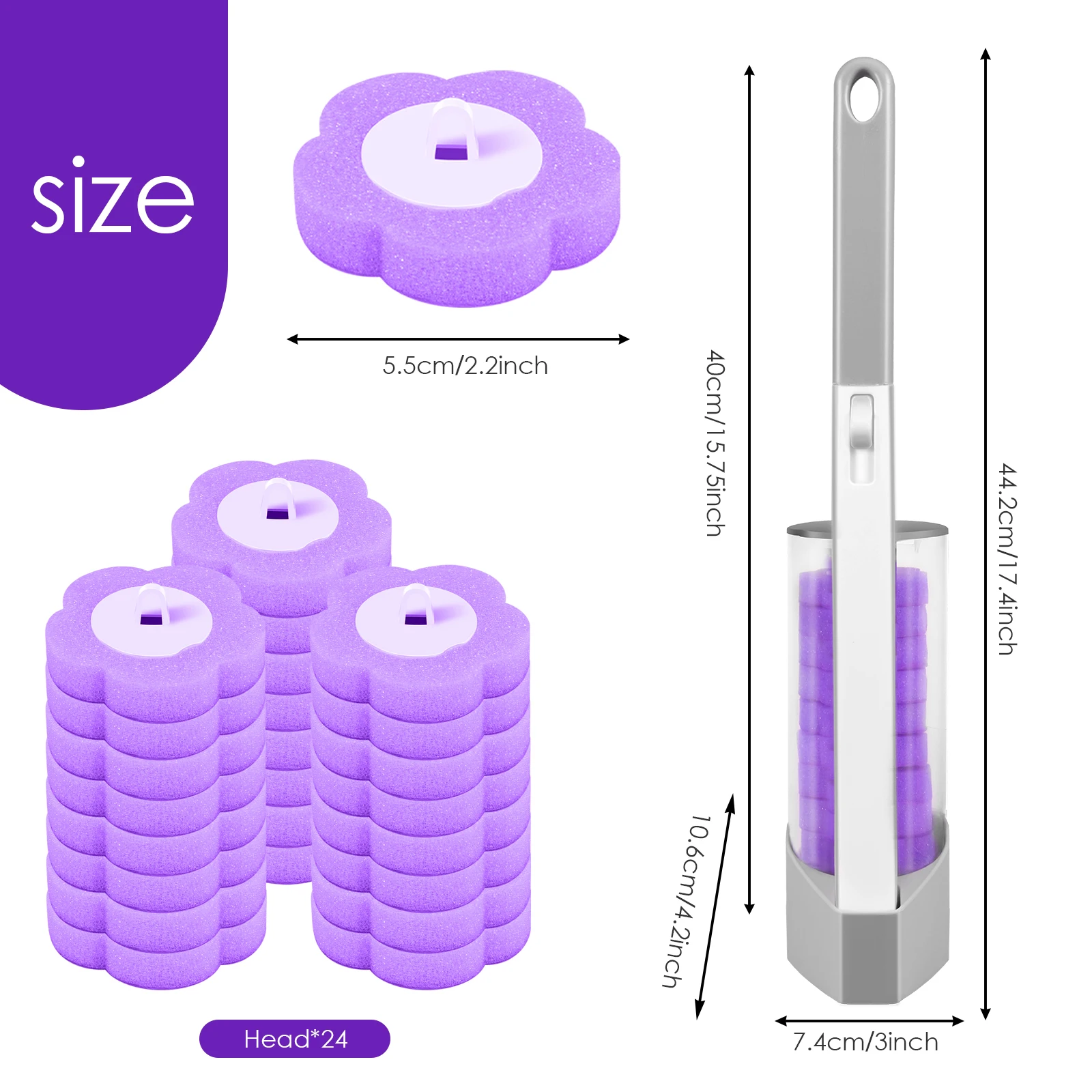 18/36Pcs Disposable Toilet Brush Wall Mounted Toilet Brush with Replacement Head Cleaning Set Home Bathroom WC Accessories - Image 7