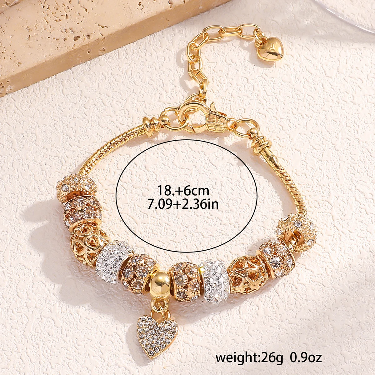 1 Women's Fashion Panjiadorado Element Love Bracelet, Suitable for Dating, Travel Banquets, Parties, Festivals, Fashion Gifts - Image 5