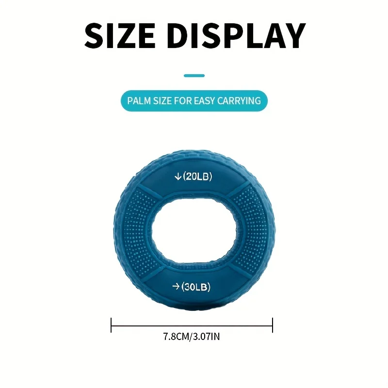 Hand Grip Ring with Silicone Carpal Expander, Strength Training Finger Ring, Increase Muscle Power and Body Building, 20-80LB - Image 6