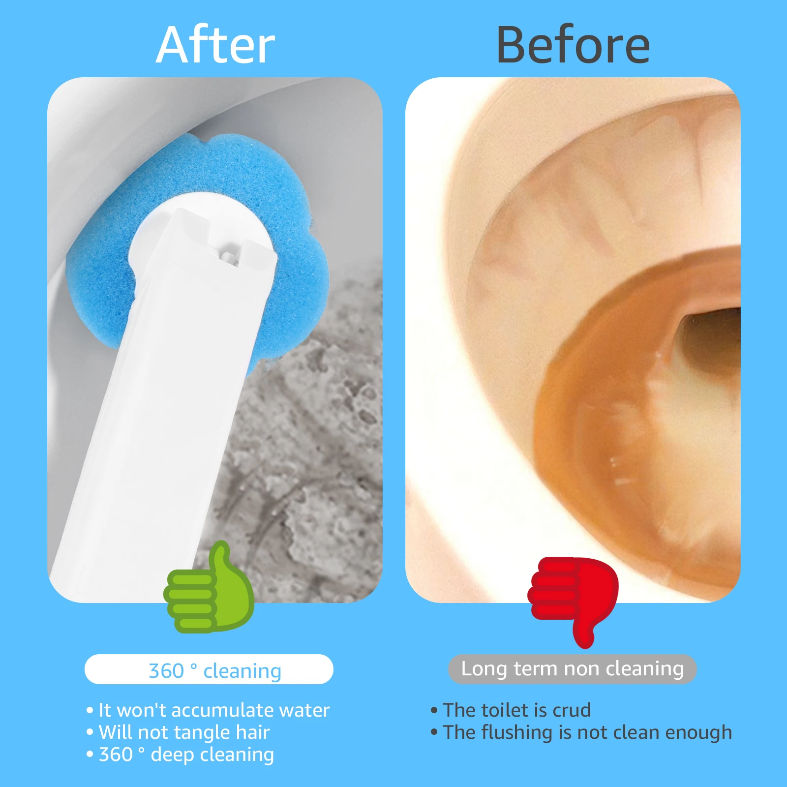 18/36Pcs Disposable Toilet Brush Wall Mounted Toilet Brush with Replacement Head Cleaning Set Home Bathroom WC Accessories - Image 4