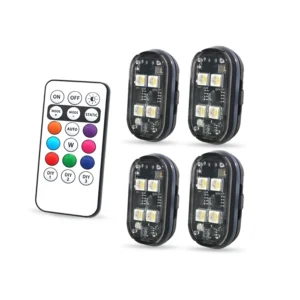 Wireless LED Strobe Light with Remote Control, USB Rechargeable Anti-collision Warning Light, High Brightness Wireless Aircraft