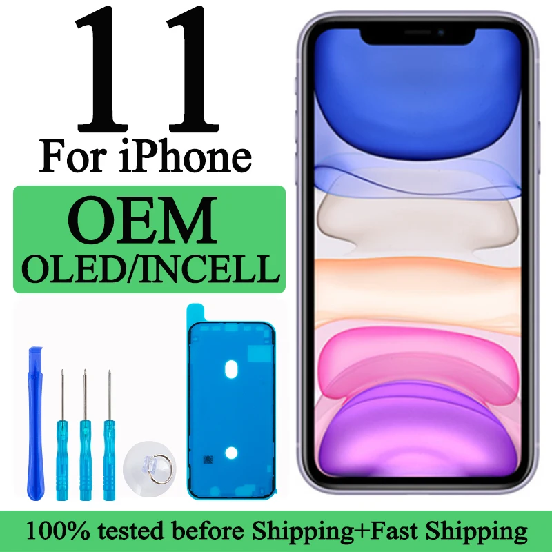 100% Tested Lcd For iPhone 11 Display 3D Touch Screen Replacement with Metal Frame Full FHD Durable Easy to Install Factory Lcd