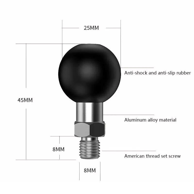 1 inch Ball Head Adapter Mount Base Motorcycle Handlebar Rearview Mirror Bracket for DJI GoPro Insta360 Action Camera Accessory - Image 17