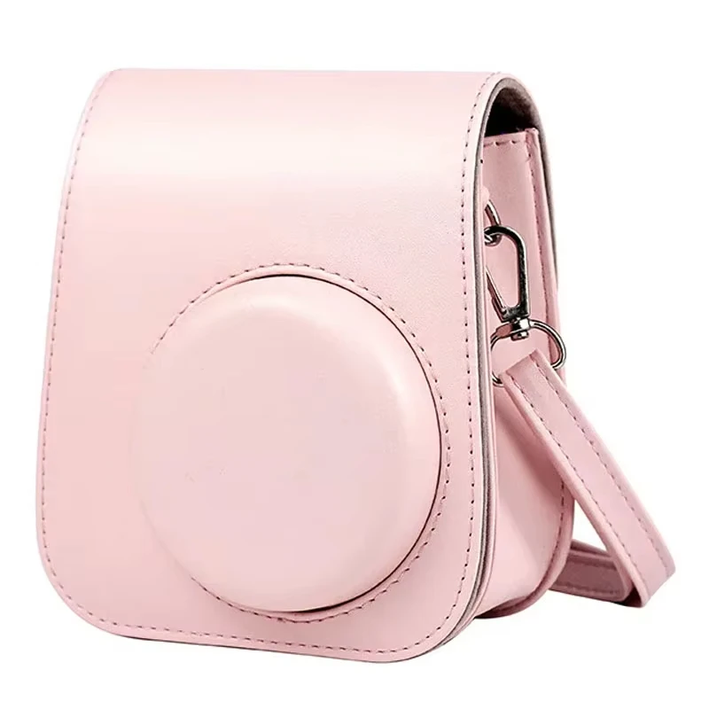 For Fujifilm Film Camera Bag for Instax Mini 11 9 8 Camera Case PU Leather Soft Silicone Cover Bag with Shoulder Strap - Image 6